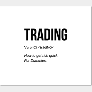 Funny Trading Definition (Black) Posters and Art